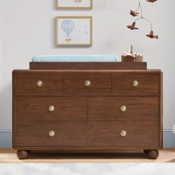 Kids West Elm Joseph Altuzarra Sphere Foot 7-Drawer Wide Dresser with Removable Topper (56")