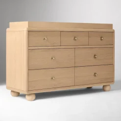 Kids West Elm Joseph Altuzarra Sphere Foot 7-Drawer Wide Dresser with Removable Topper (56")