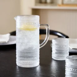 West Elm Jupiter Beaded Glass Pitcher