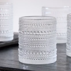 West Elm Jupiter Beaded Short Drinking Glasses (Set of 6)