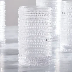 West Elm Jupiter Beaded Tall Drinking Glasses (Set of 6)