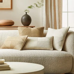West Elm Jute Geo Pillow Cover