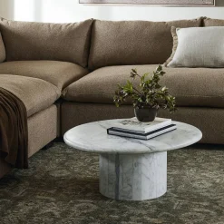 West Elm Kadian Calacatta Marble Nesting Coffee Table (–)