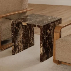 West Elm Kallai Marble Side Table (20")