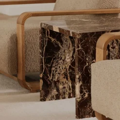 West Elm Kallai Marble Side Table (20")