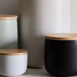 West Elm Kaloh Stoneware Kitchen Canisters