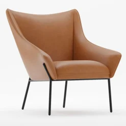 West Elm Kang Leather Lounge Chair