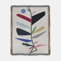 West Elm Karbon Market Cotton Wild Leaf Throw