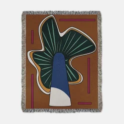 West Elm Karbon Market Cotton Wild Mushroom Throw
