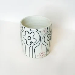 West Elm Keraclay Floral Cup