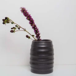 West Elm Keraclay Ribbed Vase