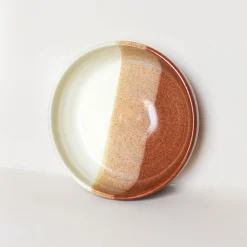 West Elm Keraclay Tri-Color Amber Plate