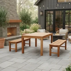 West Elm Kingsport Teak Outdoor Dining Table (63")