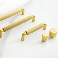 West Elm Knurled Drawer Hardware - Antique Brass