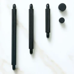 West Elm Knurled Drawer Hardware - Matte Black