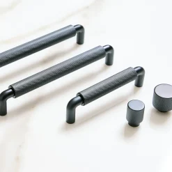 West Elm Knurled Drawer Hardware - Matte Black