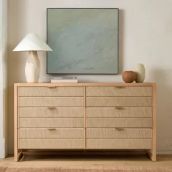 West Elm Kody Wood & Paper Cord 6-Drawer Dresser (58")