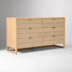 West Elm Kody Wood & Paper Cord 6-Drawer Dresser (58")
