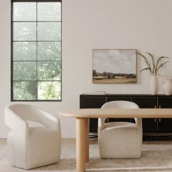 West Elm Kosciusko Oak Oval Dining Table (78"–96")