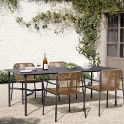 West Elm Lagos Aluminum Outdoor Dining Table (86")