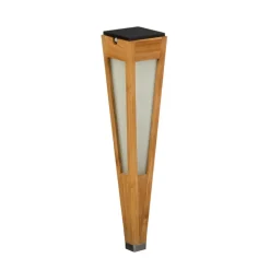 West Elm Lanai Solar Teak Torch