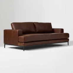 West Elm Landon Leather Sofa (66"–96")