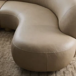 West Elm Laurent Leather 2-Piece Wedge Chaise Sectional (111.5")