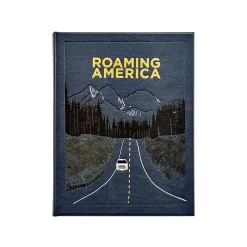 West Elm Leather-Bound Roaming America Book