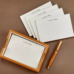 West Elm Leather Letterpress Memo Tray