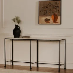 West Elm Leilani Botticino Marble Console Table (60")