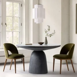 West Elm Leona Marble Round Dining Table & Chairs Set