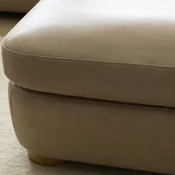 West Elm Leroy Leather 2-Piece Bumper Chaise Sectional (110.5")