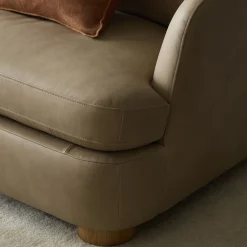 West Elm Leroy Leather Sofa (76"–96")