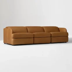 West Elm Leroy Motion Reclining Leather Sofa (75"–108")