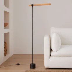 West Elm Linear Wood LED Floor Lamp (52")