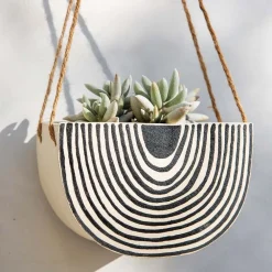 West Elm Little Korboose Hanging Planter - Rainbow Roads