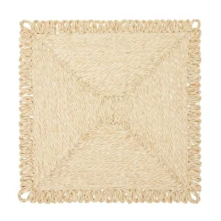 West Elm Loopy Abaca Square Placemats (Set of 4)