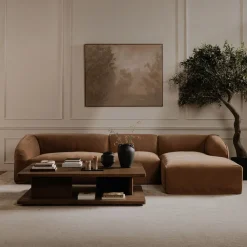 West Elm Lorenne 3-Piece Washable Slipcover Modular Sectional (138")