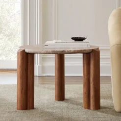 West Elm Lorraine Marble Side Table (24")