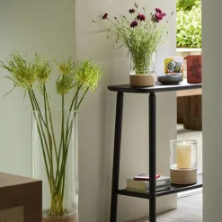 West Elm Lotta Glass & Wood Vase