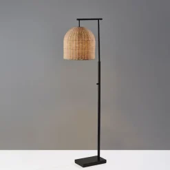 West Elm Louisa Rattan Floor Lamp (58")