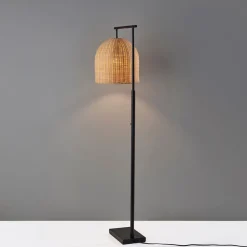 West Elm Louisa Rattan Floor Lamp (58")