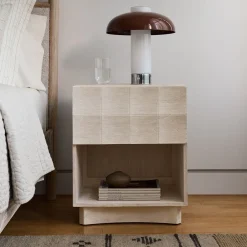 West Elm Luisa Carved Open Nightstand (20")