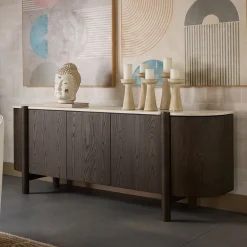 West Elm Luma Bay Marble Sideboard (87")