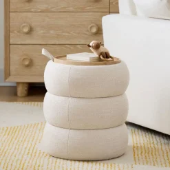 Kids West Elm Lumi Upholstered Storage Side Table