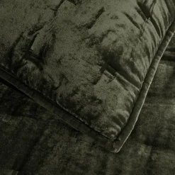 West Elm Lush Velvet Tack Stitch Quilt & Shams