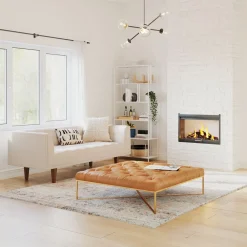 West Elm Maeve Square Leather Ottoman