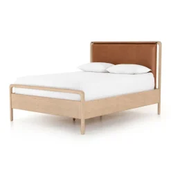 West Elm Magnolia Leather Bed