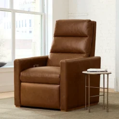 West Elm Maguire Leather Power Recliner
