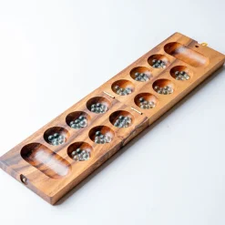 West Elm Mango Wood Mancala Game Board